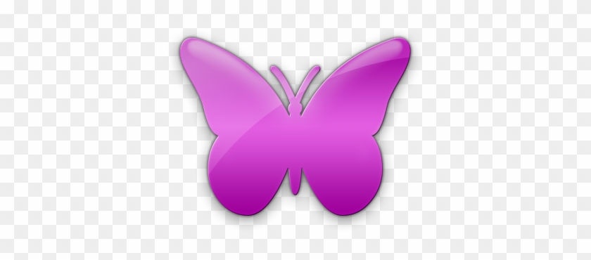 Event Management Services - Butterfly Icon Purple Glossy #421831