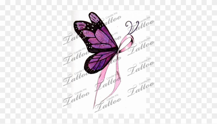 lung cancer ribbon butterfly