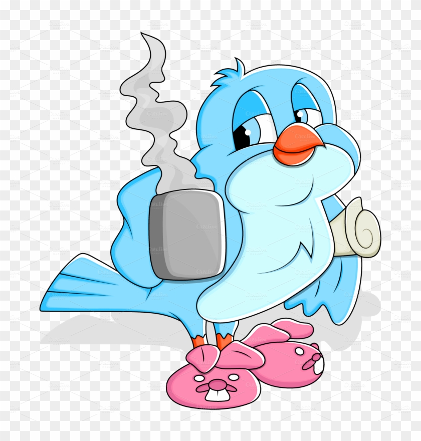 Cartoon Sparrow Cartoon Sparrow Vector - Coffee #421872