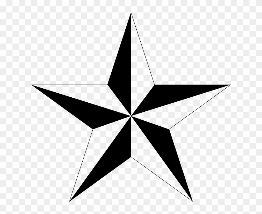 Polygon, Shape, Star, Zebra - 3d 5 Point Star #422001