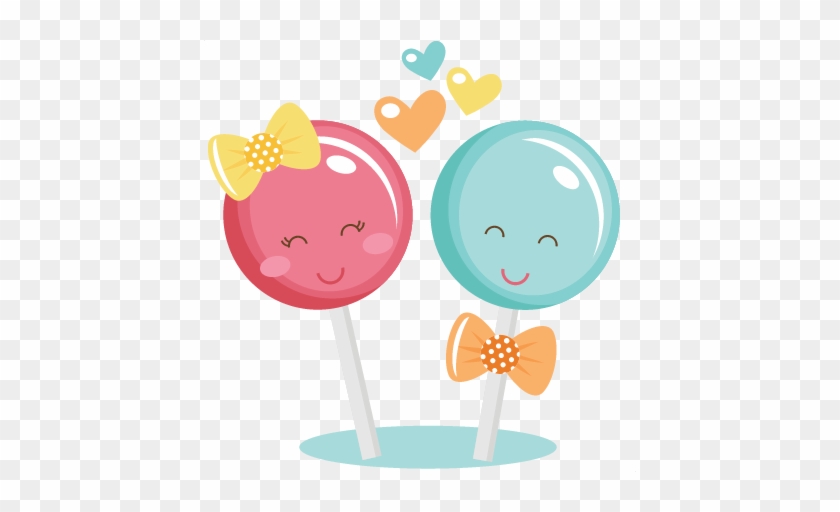 Lollipop Couple Svg Cut Files For Scrapbooking Lollipop - Cute Lollipop Clipart #422007