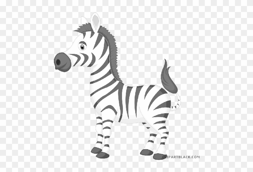 Baby Zebra Animal Free Black White Clipart Images Clipartblack - Zebra Cartoon #422013