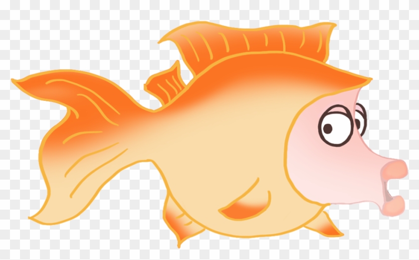 Funny Orange Cartoon Fish Drawing - Cartoon #422102