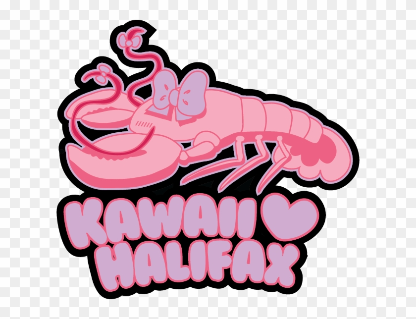 Kawaii Halifax Logo With A Pink Lobster That Has A - Kawaii #422197