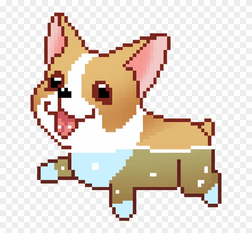 Tumblr Pixel Corgi Dog Dogs Swim - Animated Corgi Gif #422240