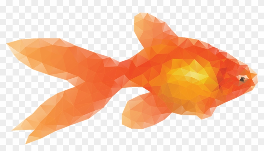 Goldfish Clipart Transparent Fish - Low Poly Goldfish #422381