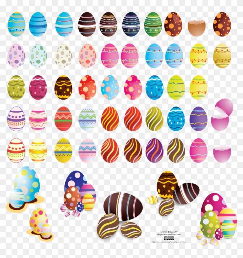 Vector Easter Eggs Set2 Cs By Dragonart - Easter Egg Hunt Eggs #422398