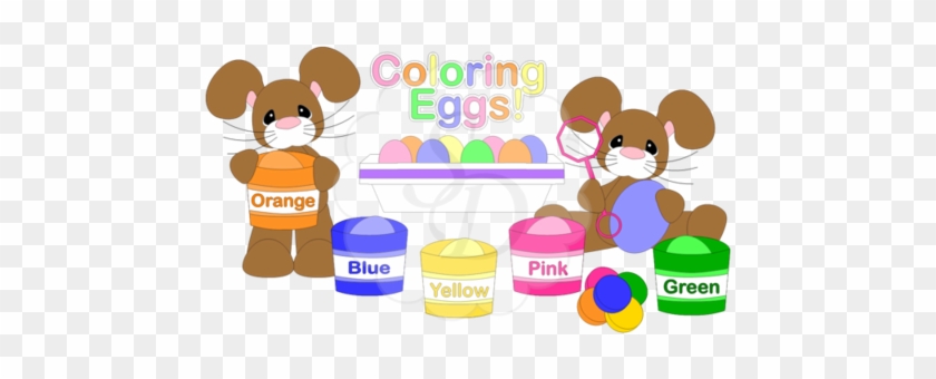 Easter Scrappydew - Coloring Easter Eggs Clipart Png #422416