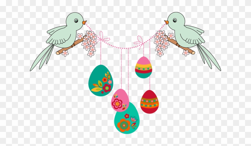 Easter Banner Transparent Image - Hanging Easter Eggs Clipart #422421