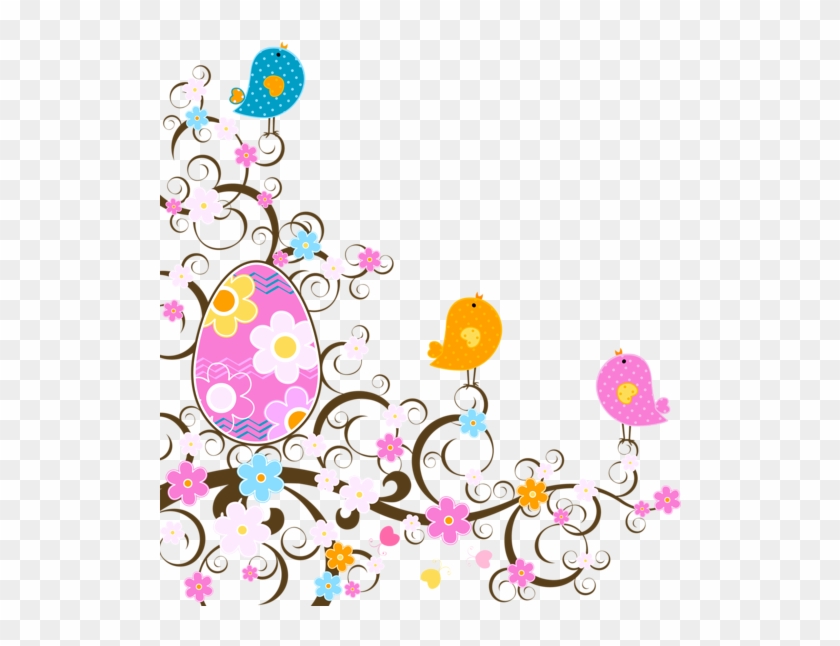 Easter Decoration With Flowers Png Transparent Clipart - Easter Decorations Png #422487