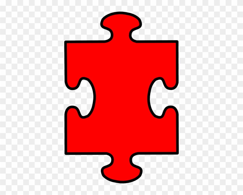 Puzzle Piece Red Clip Art At Clker - Orange Puzzle Piece #422706