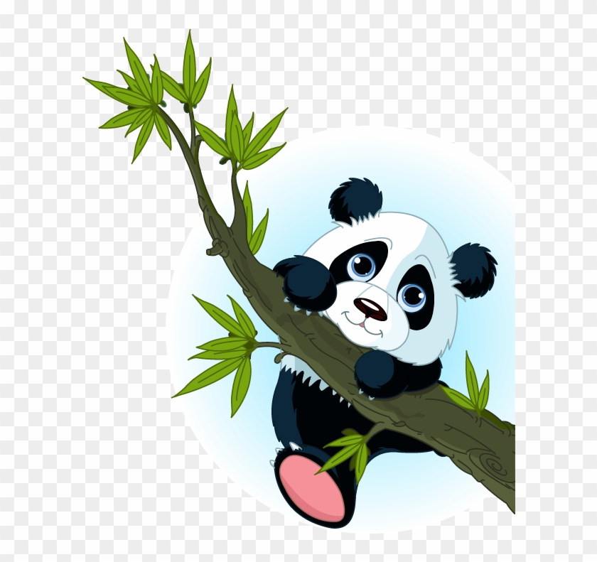 Panda On Tree Shower Curtain #422718