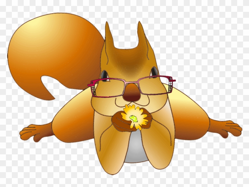 Free Cartoon Squirrel With Glasses Clip Art - Squirrel With Glasses Clipart #422900