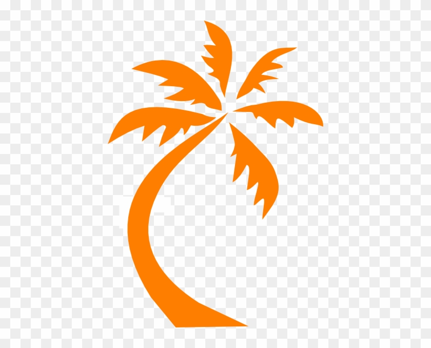 Palm Tree Clip Art At Clker - Orange Palm Tree Clip Art #422945