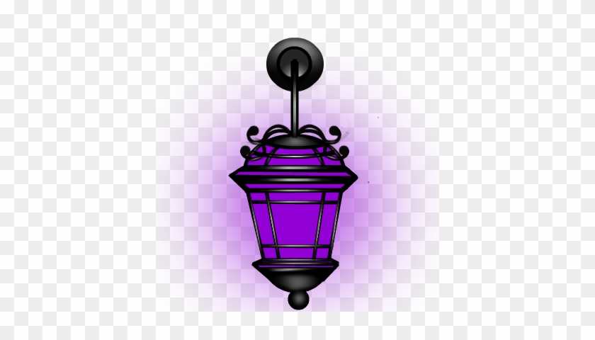 Wall Lamp/ Light, Violet, Front View - Wall Lamp Clipart #422976
