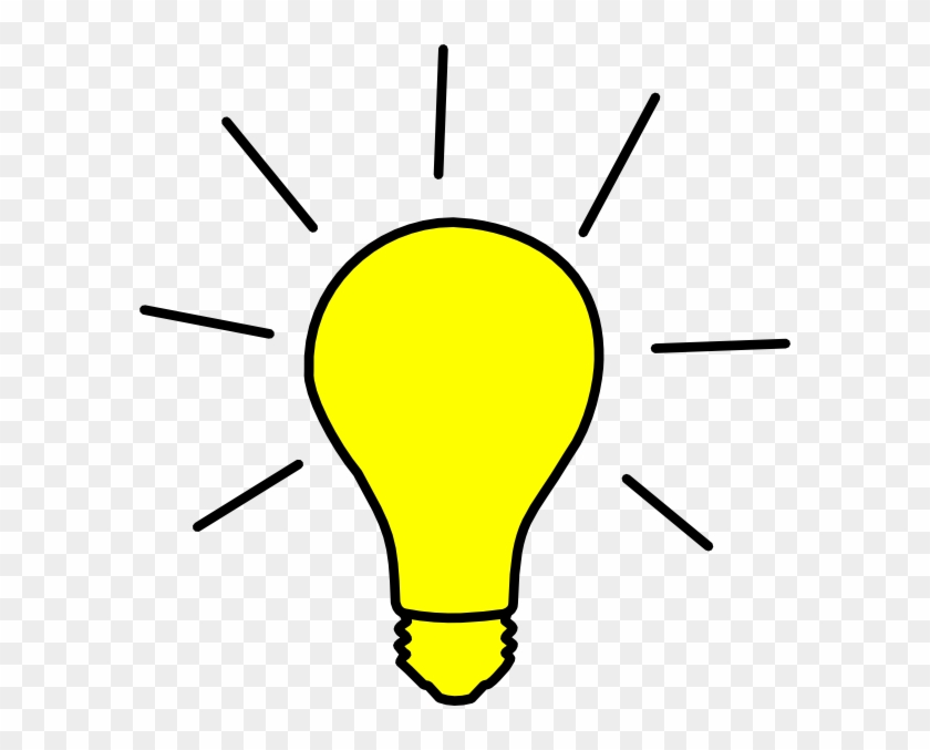 Clipart Light Bulb Photo - Yellow Light Bulb Vector #423004