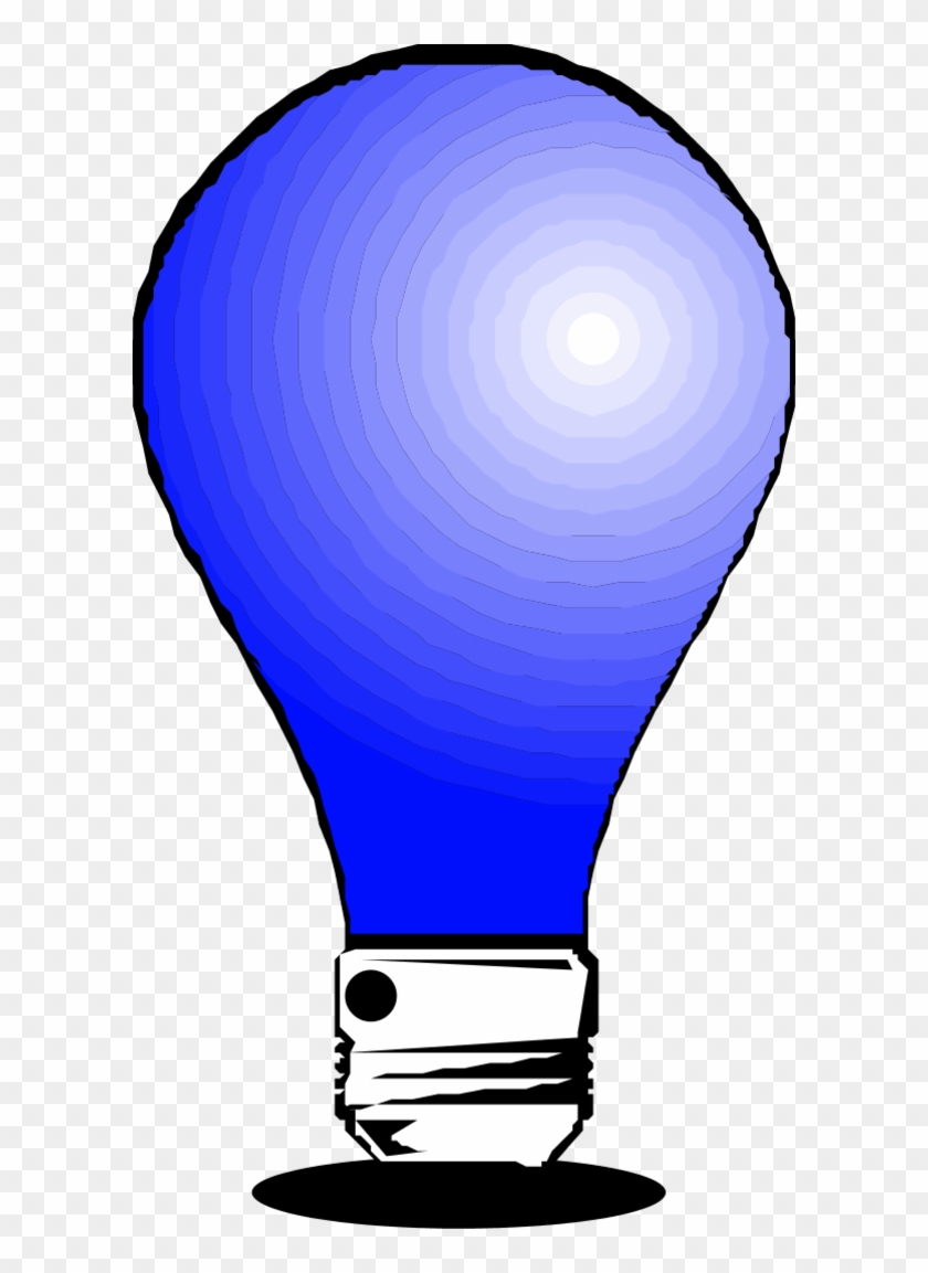 Light Bulb Vector - Blue Light Bulbs Clipart #423054