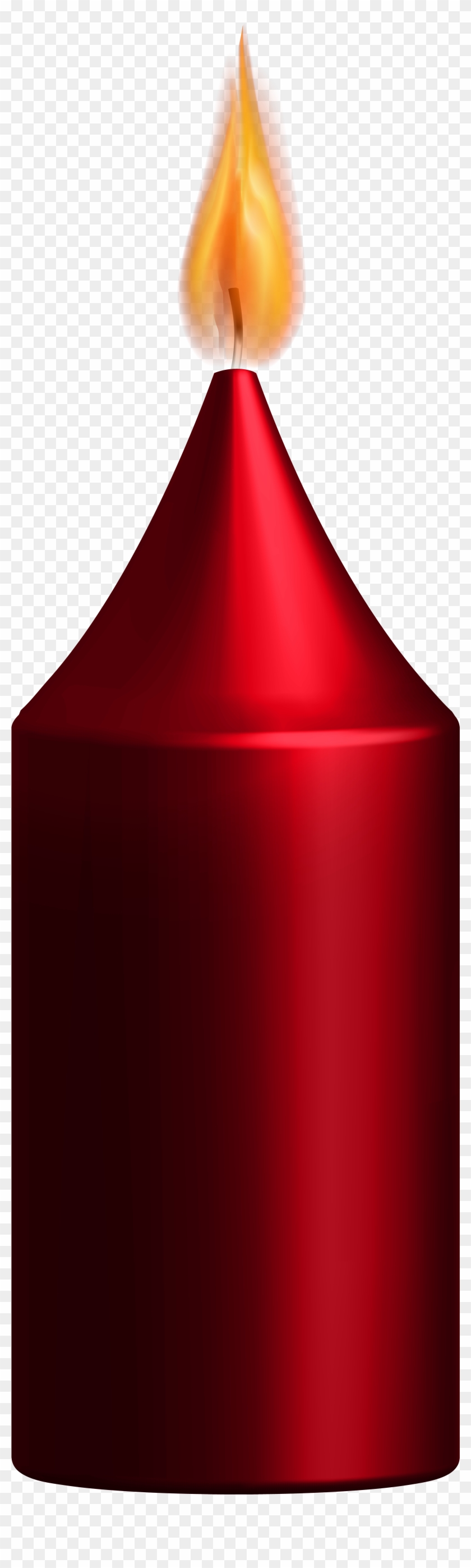 Red Candle Png Clip Art - Red Candle Clipart #423076