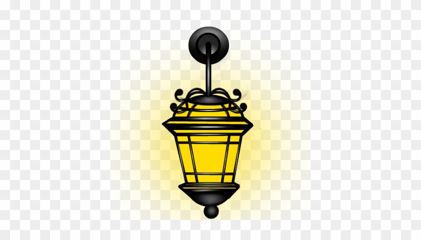 Wall Lamp/ Light, Yellow, Front View - Illustration #423087