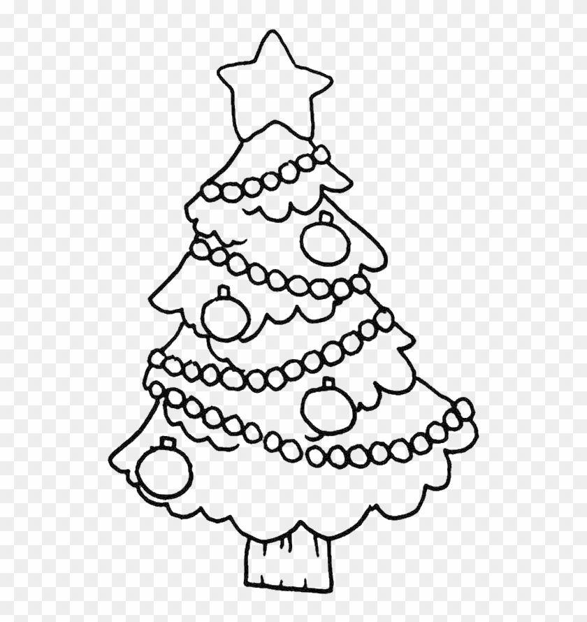 Christmas Tree Hanging Ornament On Christmas Coloring - Christmas Tree With Ornaments Coloring Pages #423120