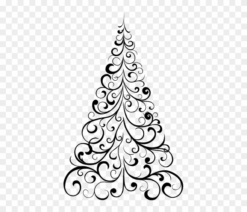 Cuts, Helical, Helix, Ornament, Spiral, Tree - Xmas Tree For Drawing #423139