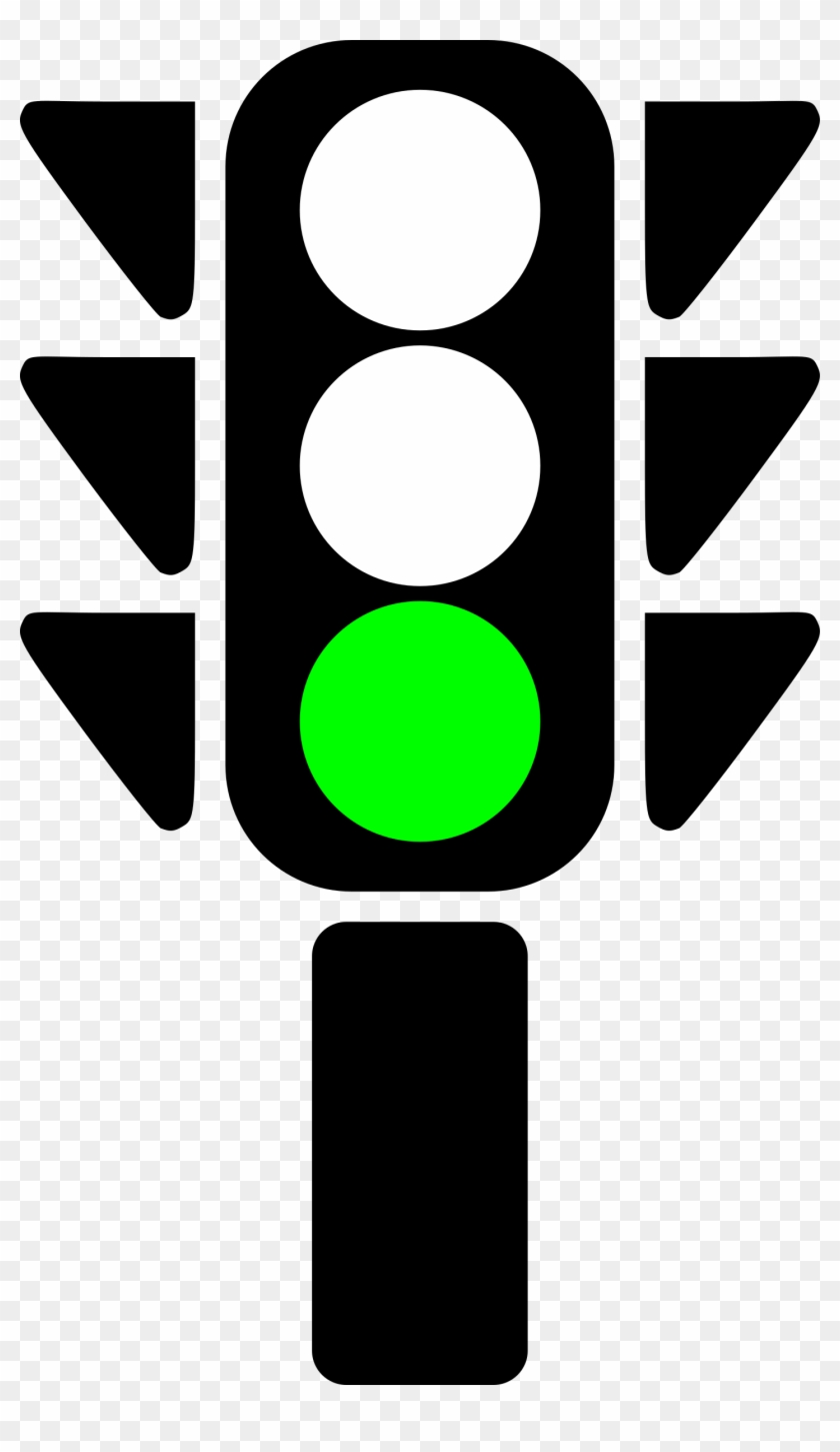 Semaphore Green Light - Traffic Light Green Png #423235