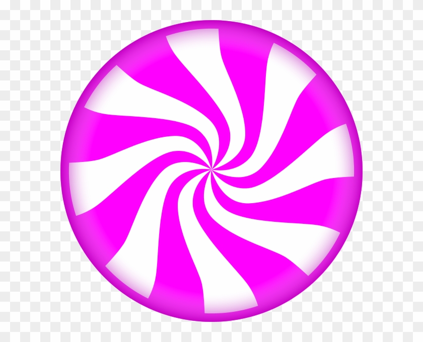 Pink Clipart Swirl Lollipop - Pink Peppermint Candy Clipart #423248