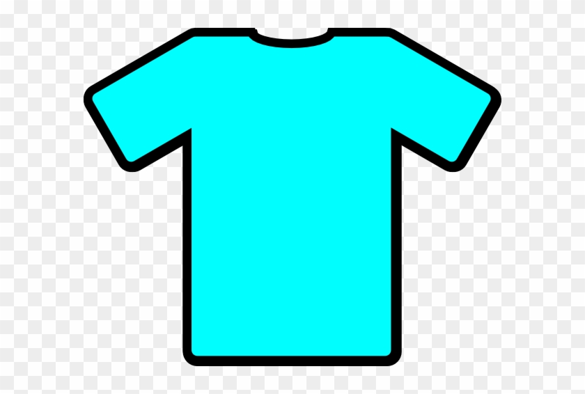 Larger Clipart T Shirt - Blue Green T Shirt Plain #423261