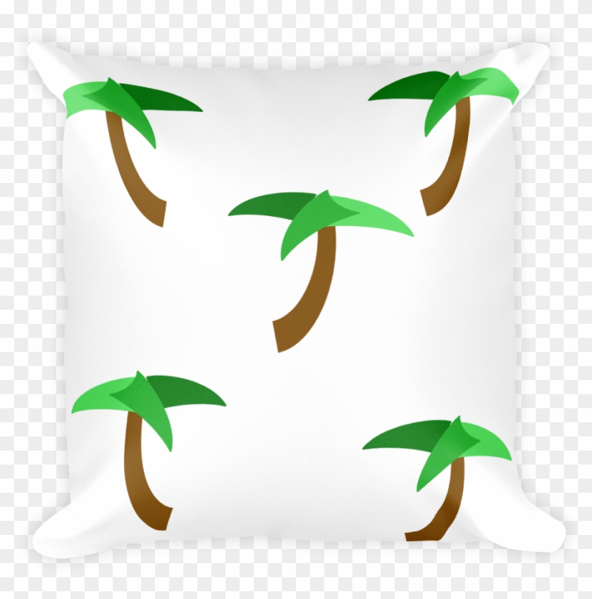 Palm Tree Print Throw Pillow - Throw Pillow #423276