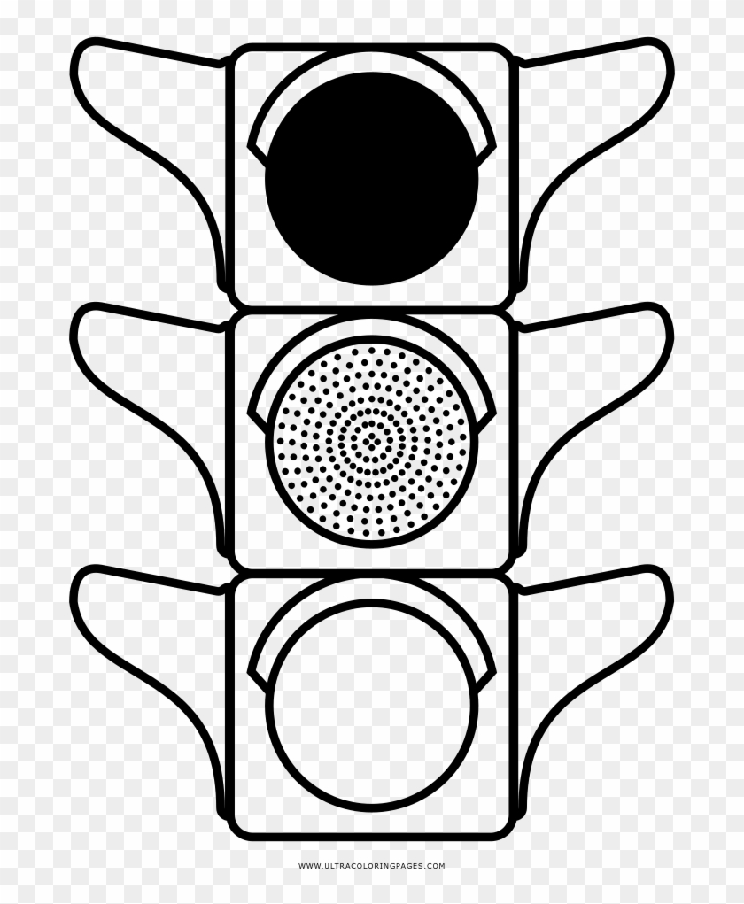 Traffic Light Coloring Page - Dibujo De Un Semaforo Para Colorear #423345