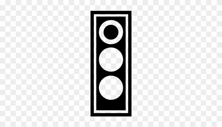 Traffic Light In Red Signal Vector - Силуэт Светофора #423354