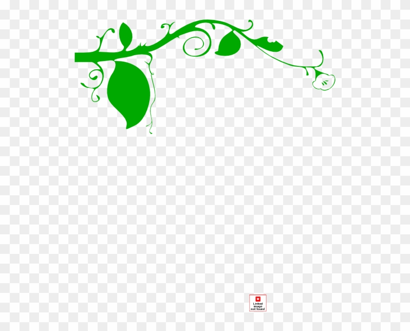 Light Green Grapevine Clip Art At Clker - Plant Border Black And White #423407