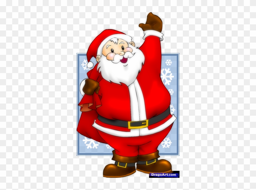 Learn How To Draw An Easy Santa - Santa Claus Transparent #423413