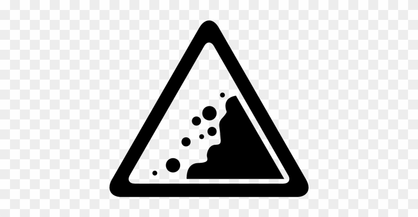 Landslide Danger Triangular Traffic Signal Vector - Deslave Señal #423450