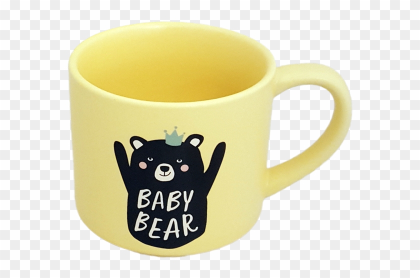 Kid's Ceramic Mug- Baby Bear Yellow - Caribou Mama Bear Mug #423463