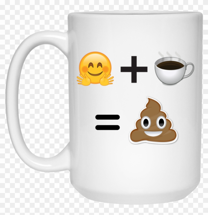 Happy Emoji Plus Coffee Equals Poop Emoji Mug - Not Perfect Just Forgiven #423470