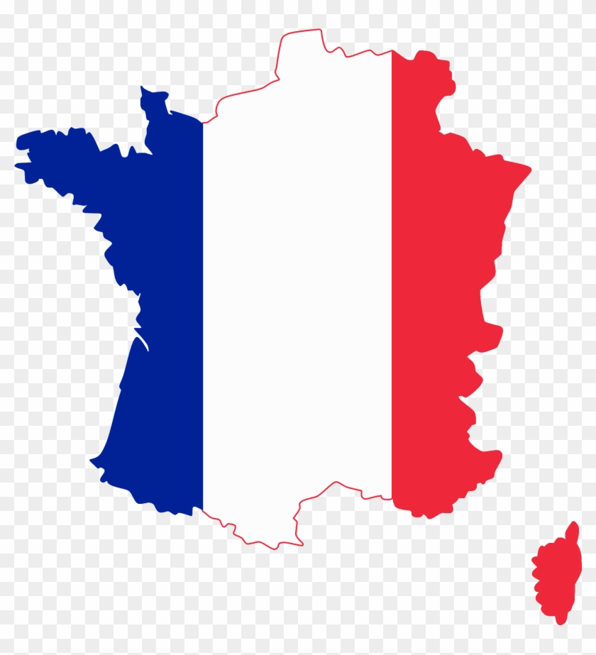 Download Png French Flag Clipart - France Vector Map #423517