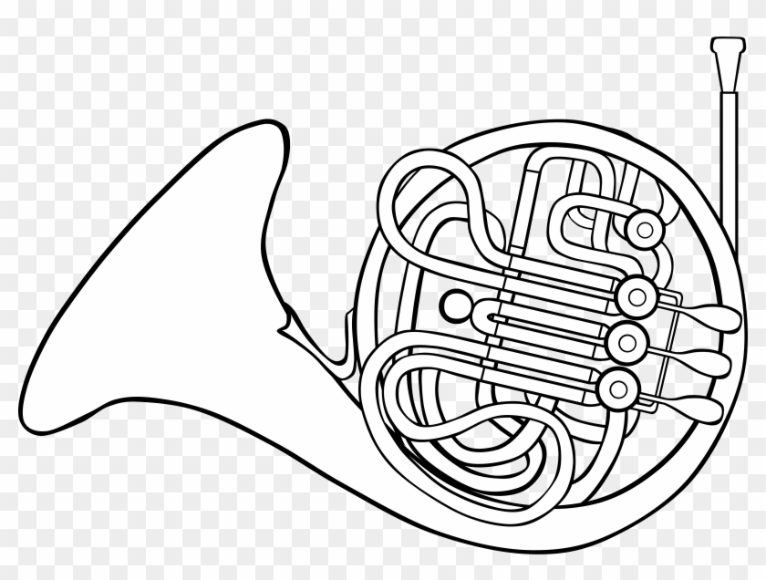 Big Image - French Horn Coloring Page #423582