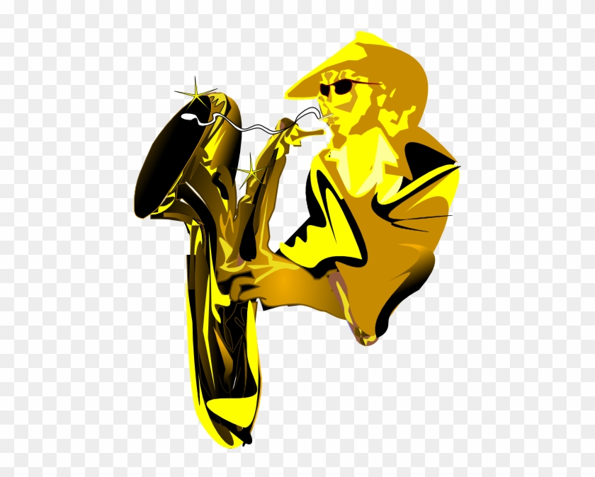 Sax Player Clip Art At Clker - Saxophone Player Png #423593