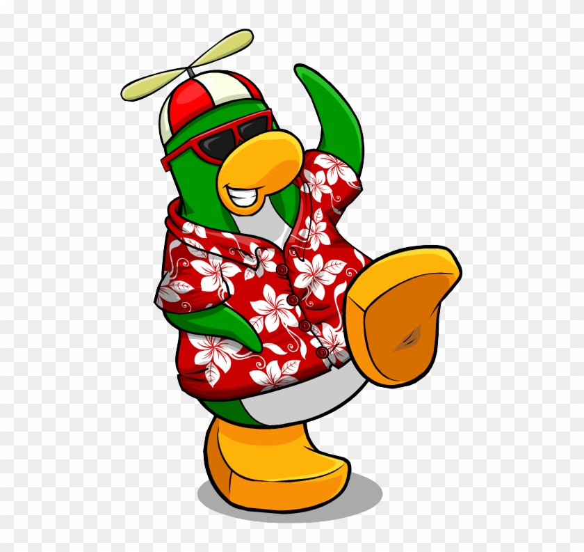 Rookiehawaiianshirt - Png - Club Penguin Rookie Theme #423599