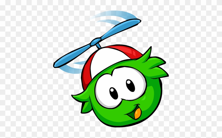 Green Puffleflying2 - Club Penguin Puffles Gif #423635