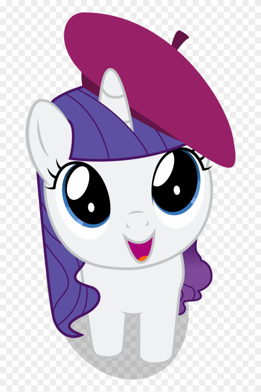 Little Beret By Lazypixel - Mlp Rarity Cute Filly.