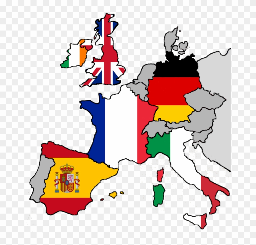 Spain Clipart Europe - France Germany Italy Spain Uk #423875