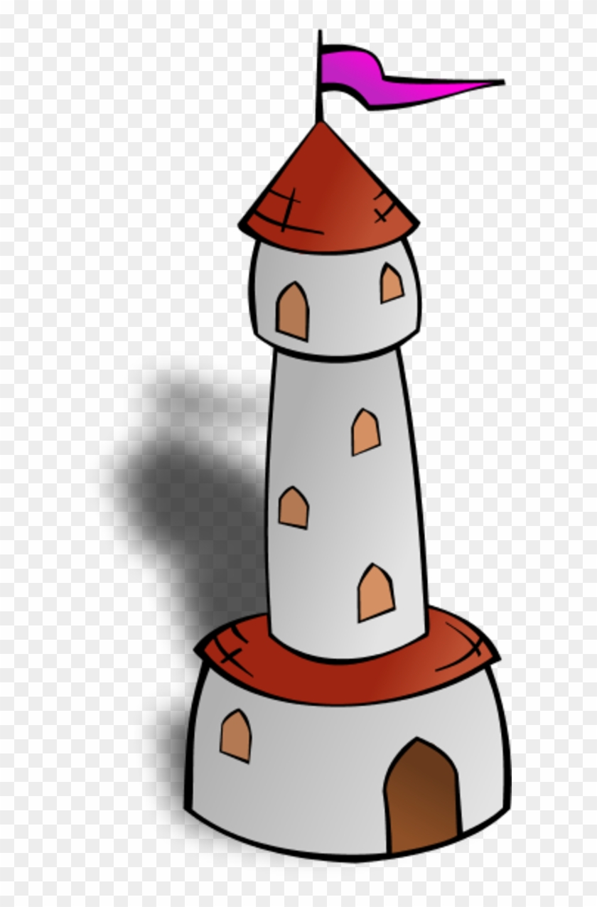 Rpg Map Symbols Round Tower With Flag - Tower Clipart #423939