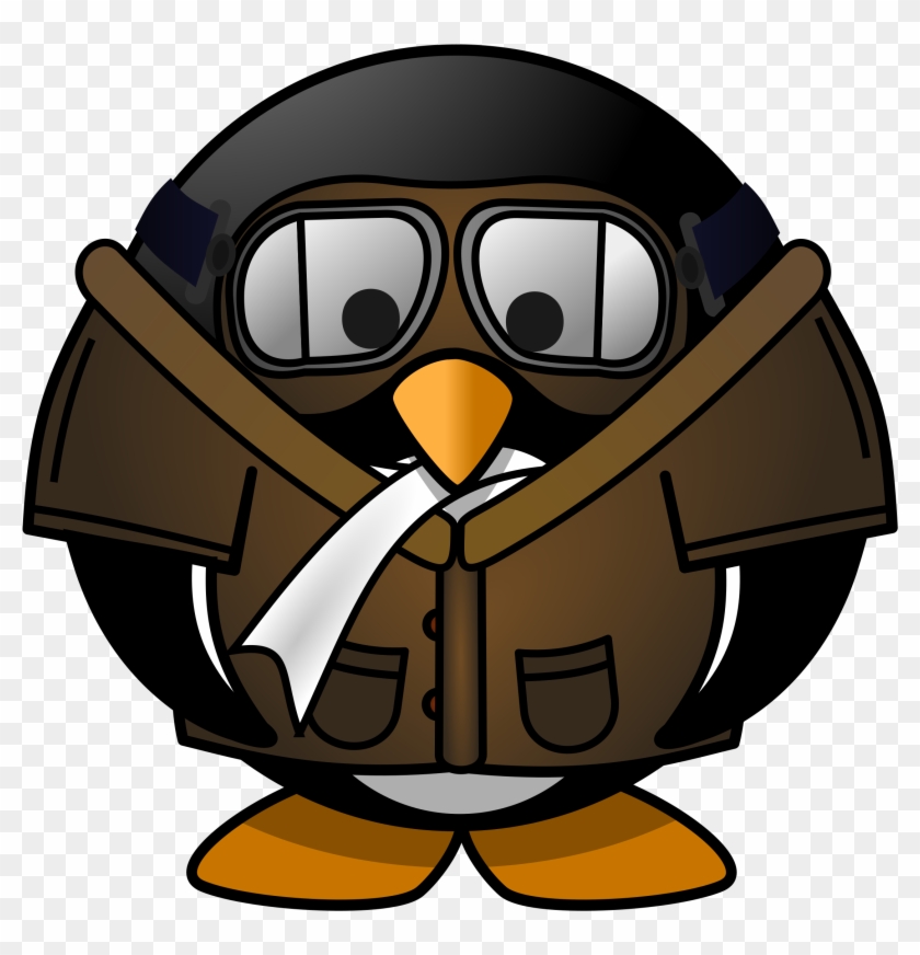 Big Image - Penguin Pilot Clipart #424020