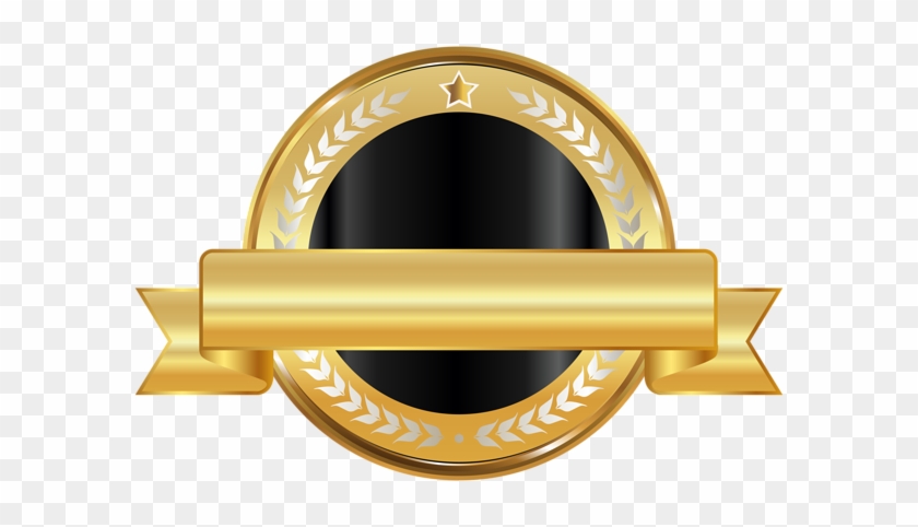 Seal Badge Gold Black Png Clip Art - Portable Network Graphics #424135