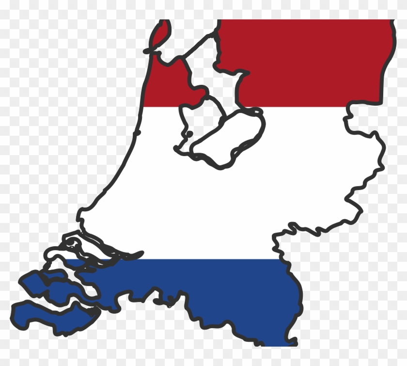Niederlande - Netherlands Map With Flag #424183