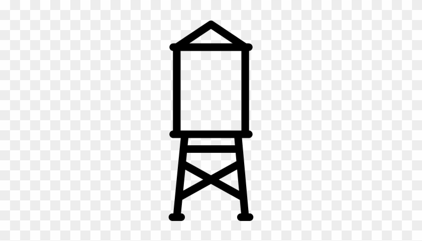 Water Tower Vector - Water Tower Outline #424239