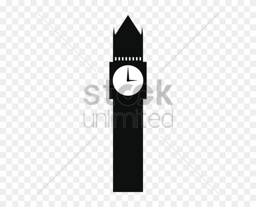 Big Ben Clock Tower Vector Graphic Clipart - Clock Tower #424245