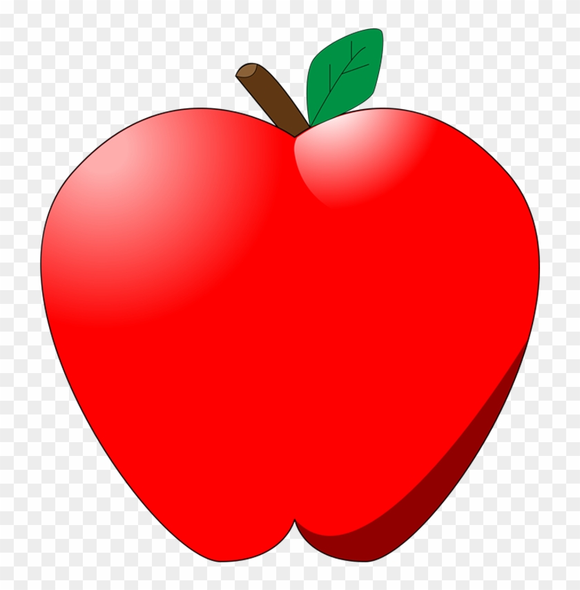 Leaf Of Apple Clipart Worm Inside Free Clip Art Buah - Bentuk Apel #424314